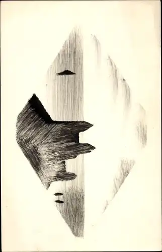 Handgemalt Litho See, Segelboote, Burg