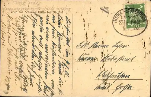 Ak Ohrdruf in Thüringen, Scherershütte