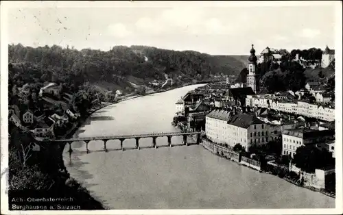 Ak Burghausen an der Salzach Oberbayern, Brücke