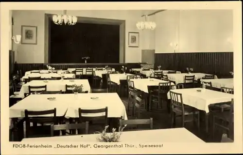 Ak Georgenthal in Thüringen, FDGB-Ferienheim Deutscher Hof, Speisesaal