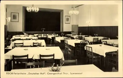 Ak Georgenthal in Thüringen, FDGB-Ferienheim Deutscher Hof, Speisesaal