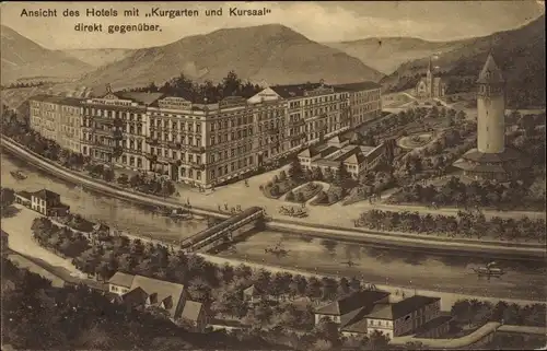 Ak Bad Ems an der Lahn, Hotel Das Römerbad, Kurgarten, Kursaal