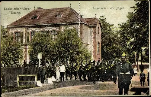 Ak Lockstedt in Schleswig Holstein, Lockstedter Lager, Wache, Ausmarsch der Jäger, Deutsche Soldaten