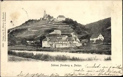 Ak Neckarzimmern im Neckartal, Burg Hornberg, Schloss