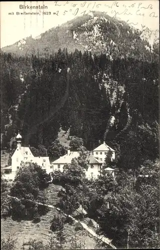 Ak Birkenstein Fischbachau in Oberbayern, Teilansicht, Breitenstein