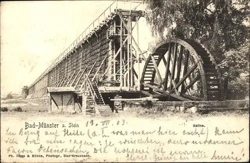 Ak Bad Münster am Stein Bad Kreuznach an der Nahe, Saline