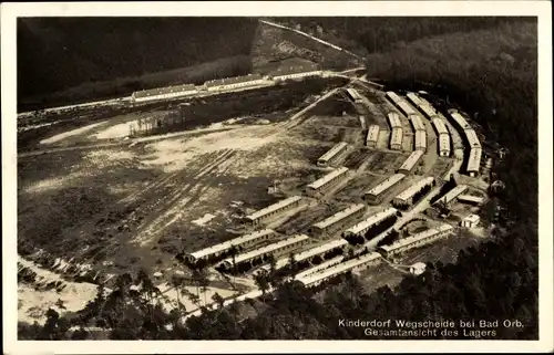 Ak Bad Orb im Spessart, Wegscheide, Kinderdorf, Gesamtansicht des Lagers