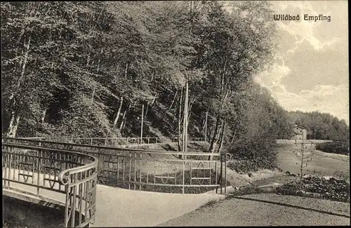 Ak Bad Empfing Traunstein in Oberbayern, Brücke
