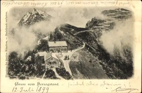 Ak Kochel am See in Oberbayern, Herzogstand