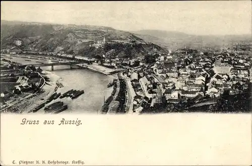 Ak Ústí nad Labem Aussig an der Elbe, Gesamtansicht