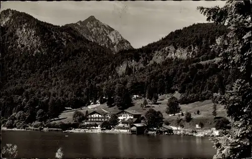 Ak Urfeld am Walchensee Kochel am See, Hotel Fischer am See