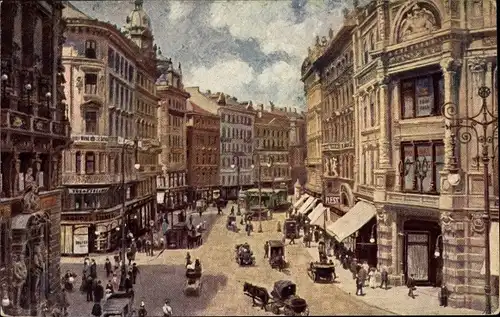 Künstler Ak Wien 1 Innere Stadt, Graben