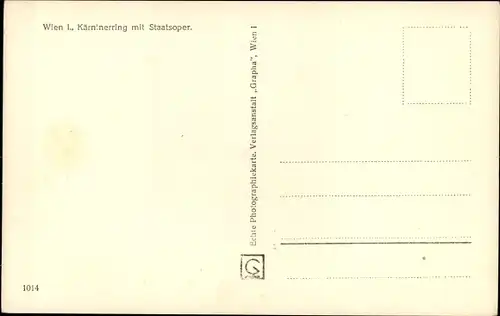 Ak Wien 1 Innere Stadt, Kärntnerring mit Staatsoper