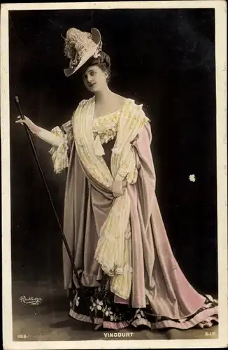 Ak Variete Künstlerin Berthe Vincourt, Portrait, Reutlinger