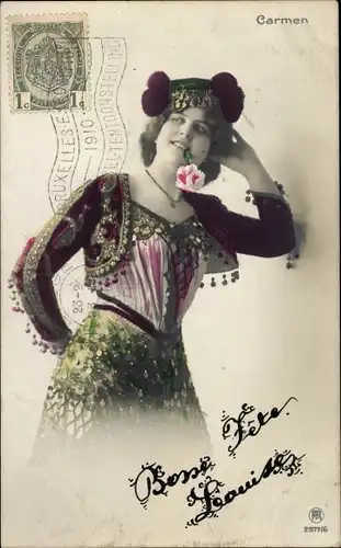 Ak Frau in Spanischer Tracht, Carmen