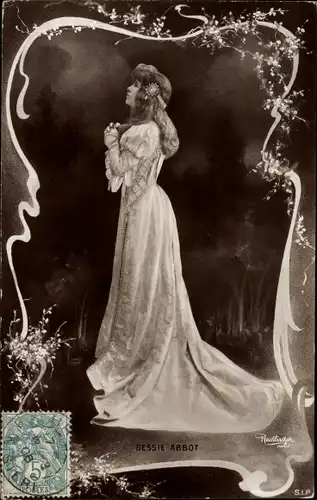 Ak Opernsängerin Bessie Abbot, Portrait