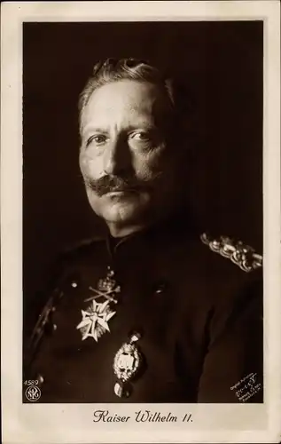 Ak Kaiser Wilhelm II., Portrait, Uniform, Orden, NPG 4589
