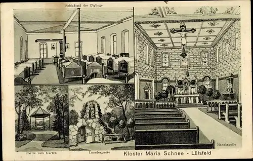 Ak Lülsfeld in Unterfranken, Kloster Maria Schnee, Lourdesgrotte