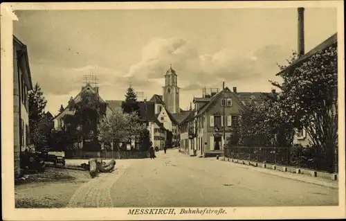 Ak Messkirch in der Schwäbischen Alb, Bahnhofstraße