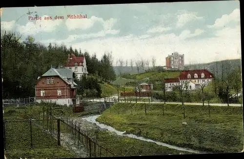 Ak Rastenberg im Kreis Sömmerda Thüringen, Partie aus dem Mühltal