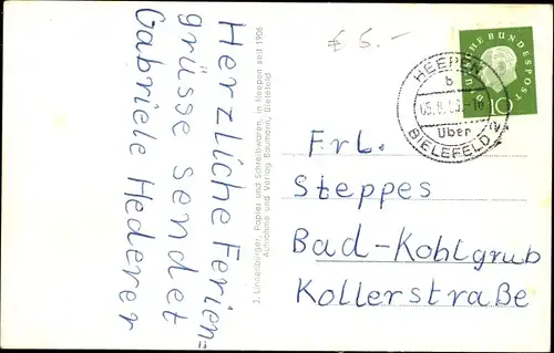 Ak Heepen Bielefeld, Straßenpartie, Kirche, Denkmal, Gebäude