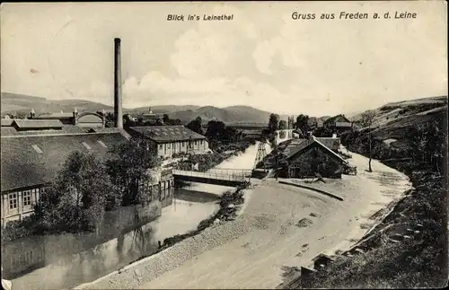 Ak Freden an der Leine Niedersachsen, Blick ins Leinetal