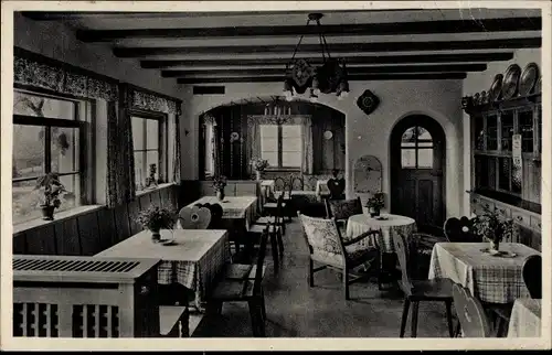Ak Törwang Samerberg in Oberbayern, Blick ins Café Pallauf