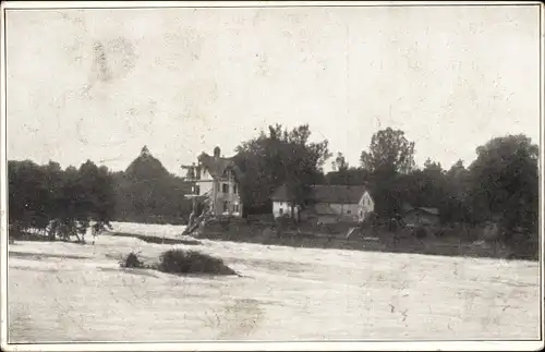 Ak Augsburg in Schwaben, Wasserkatastrophe des Hochablasses am 17. Juni 1910