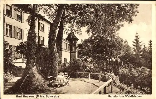 Ak Buckow Märk. Schweiz, Sanatorium Waldfrieden