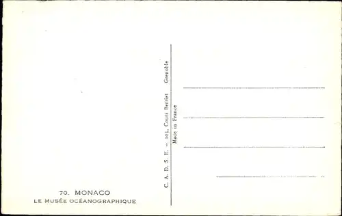 Ak Monaco, Das Ozeanographische Museum