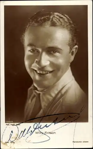Ak Schauspieler Willy Fritsch, Portrait, Autogramm