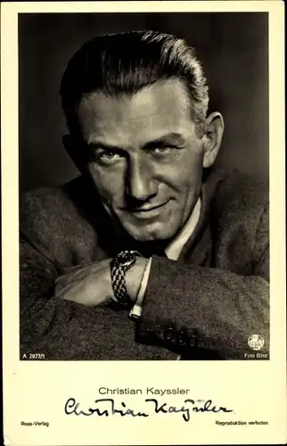 Ak Schauspieler Christian Kayssler, Portrait, Autogramm