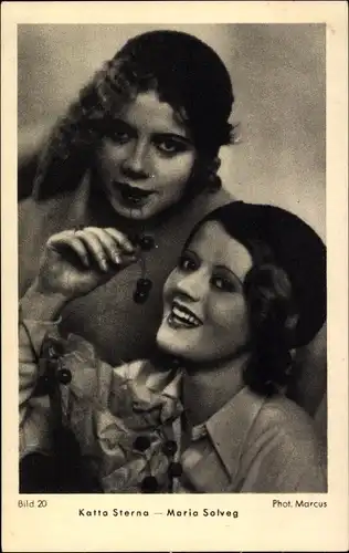 Ak Schauspielerin Katta Sterna, Schauspielerin Maria Solveg-Matray, Portrait