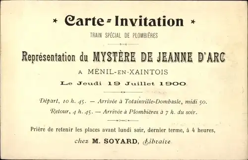 Ak-Darstellung des Mysteriums von Jeanne d'Arc, Krönung Karls VII.