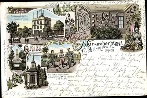 Litho Liebertwolkwitz Leipzig in Sachsen, Restaurant zum Monarchenhügel, Sammlung