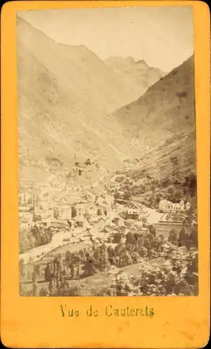 CdV Cauterets Hautes Pyrénées, Stadtansicht 1874