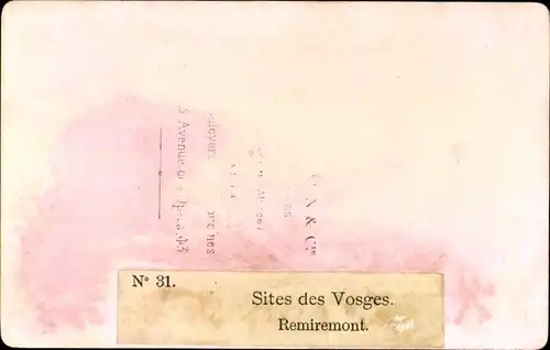 CdV Remiremont Lothringen Vosges, Stadtansicht, Kirche