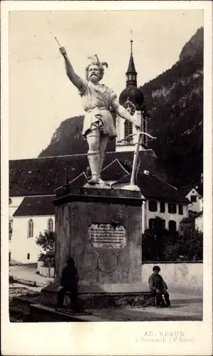 CdV Altdorf Kt. Uri Schweiz, Plastik von Wilhelm Tell