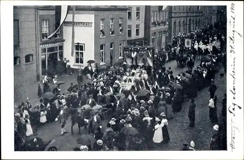 Foto Ak Arnhem Gelderland Niederlande, Oranje-Tag 1901, Festzug