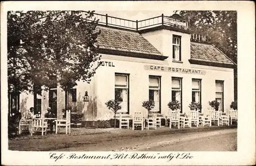 Ak Apeldoorn Gelderland, Het Loo, Cafe Restaurant Het Posthuis