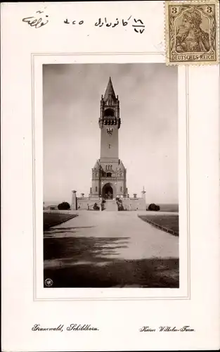 Passepartout Ak Berlin Wilmersdorf Grunewald Schildhorn, Kaiser Wilhelm Turm