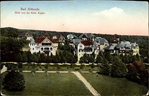 Ak Polanica Zdrój Bad Altheide Schlesien, Blick von der Katholischen Kirche aus