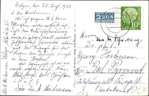 Ak Uelzen in Niedersachsen, Giebelhäuser in der Lüneburger Straße