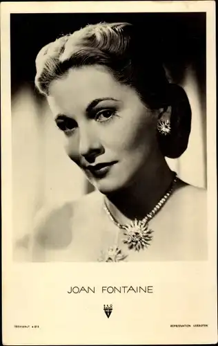 Ak Schauspielerin Joan Fontaine, Portrait, Autogramm