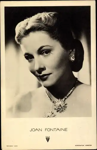 Ak Schauspielerin Joan Fontaine, Portrait, Autogramm