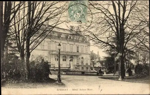 Ak Epernay Marne, Hotel Auban-Moet