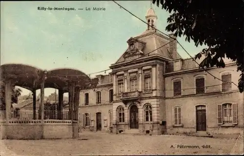 Ak Rilly la Montagne Marne, La Mairie