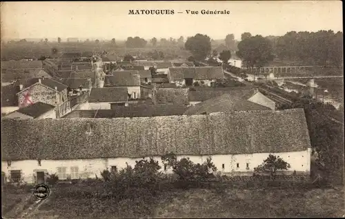 Ak Matougues Marne, Vue Generale