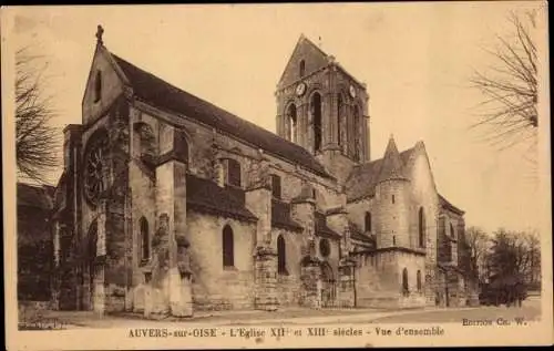 Ak Auvers sur Oise Val d'Oise, Kirche