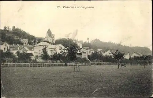 Ak Chaponval Auvers sur Oise Val d'Oise, Panorama